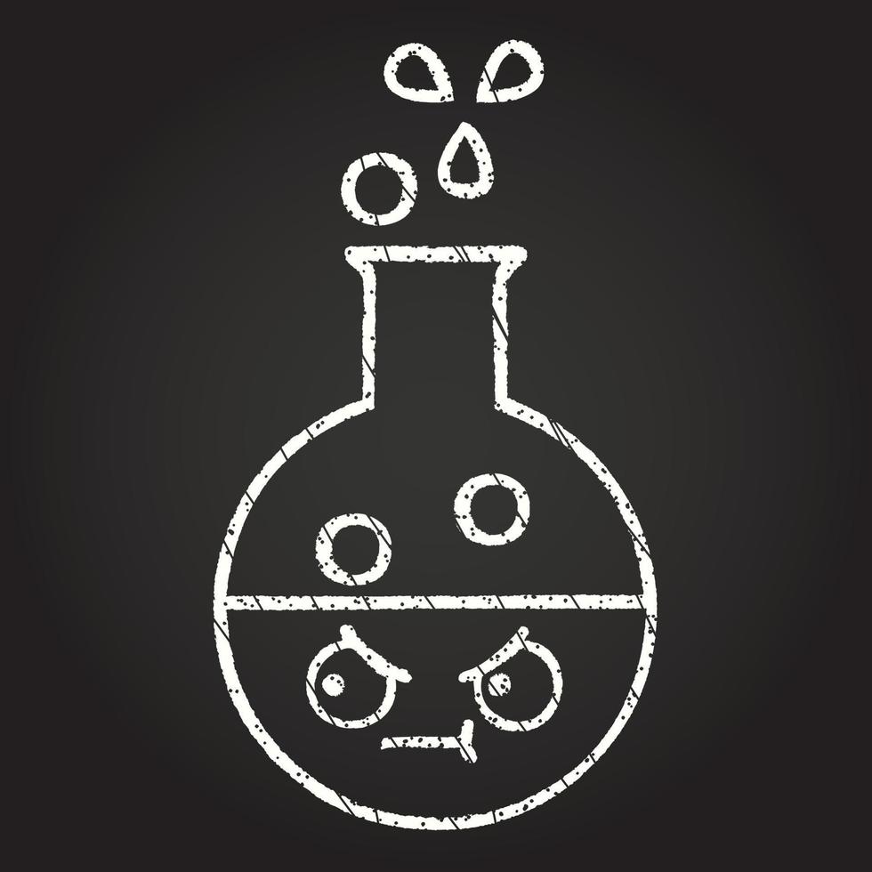 dibujo de tiza de reacción química vector
