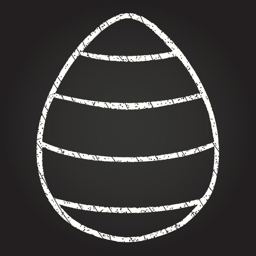 dibujo de tiza de huevo de pascua vector