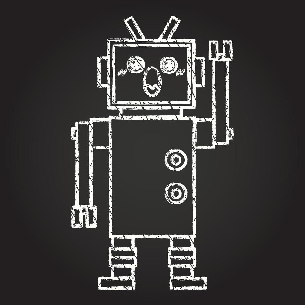 Robot Chalk Drawing 13112632 Vector Art at Vecteezy