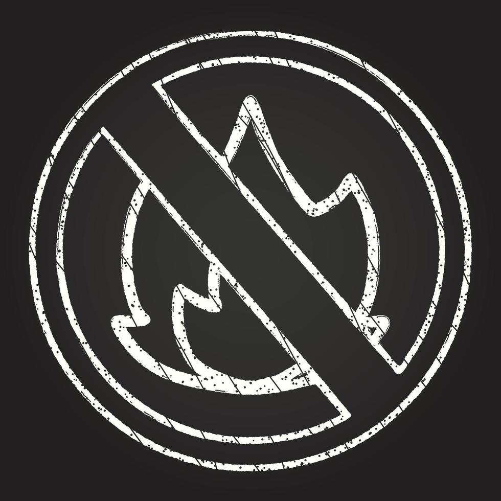 Fire Ban Chalk Drawing vector