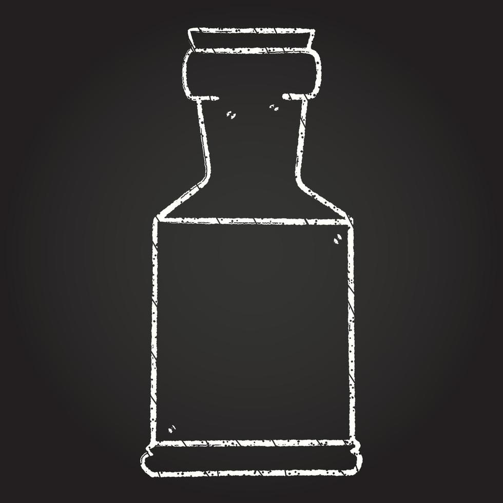 dibujo de tiza de botella tapada con corcho vector