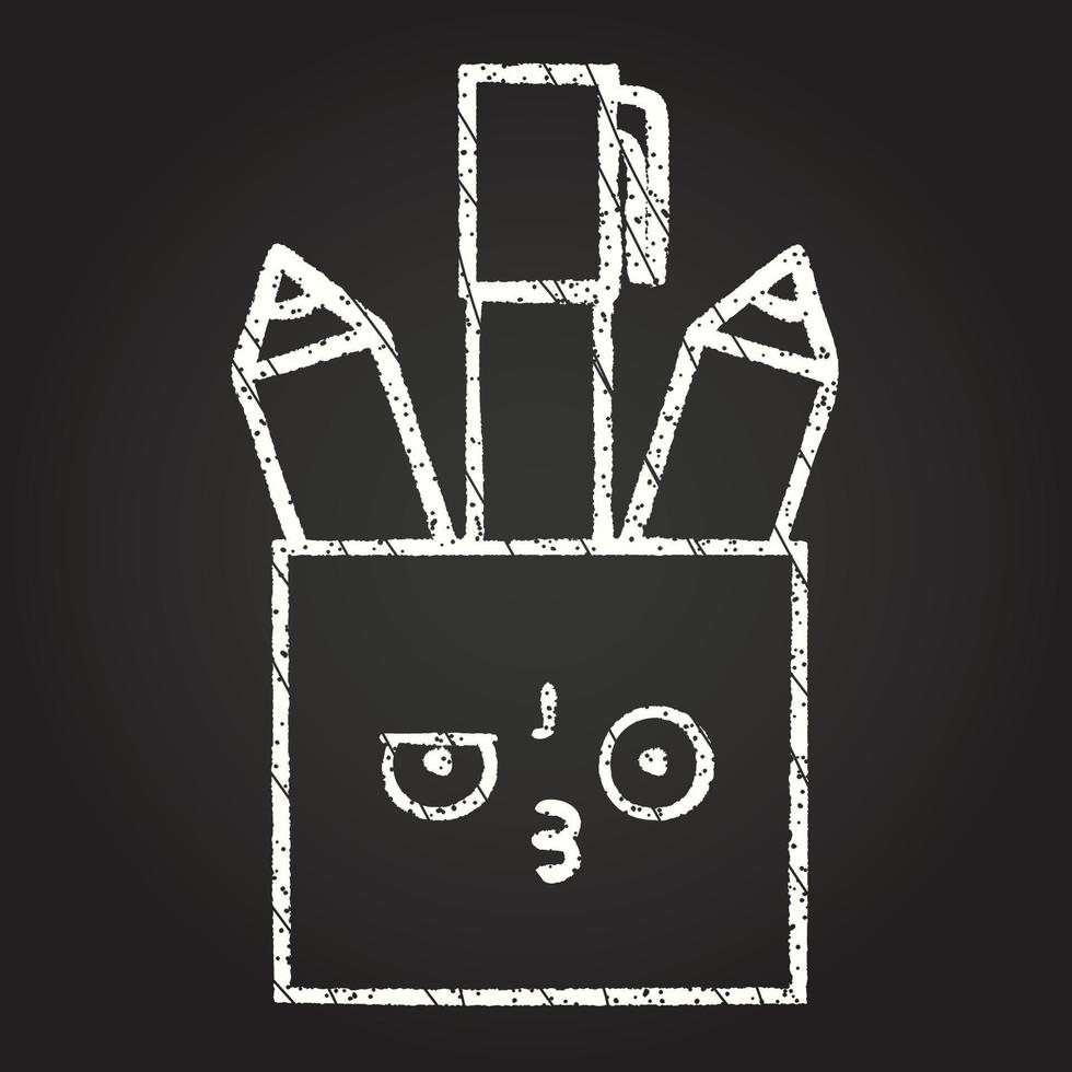 Art Supplies Chalk Drawing 13112685 Vector Art at Vecteezy