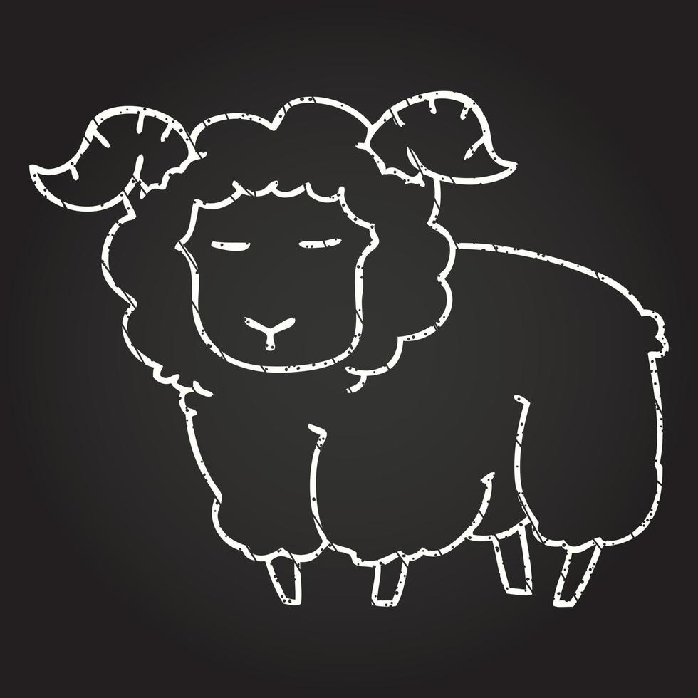 Ram Chalk Drawing vector