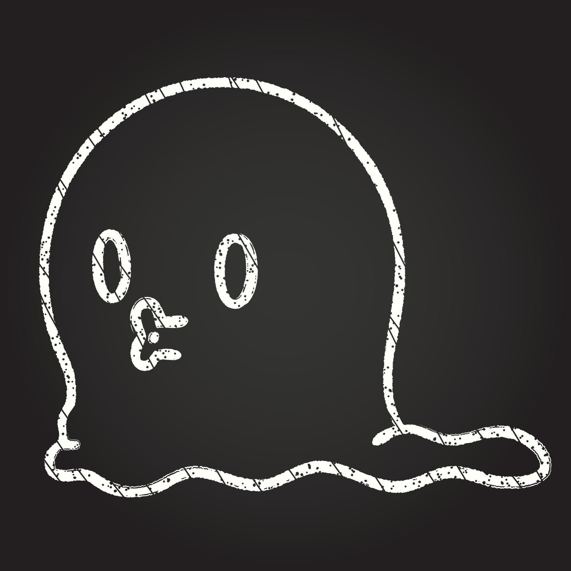 Cute Ghost Chalk Drawing 13112728 Vector Art at Vecteezy