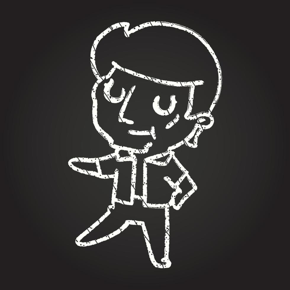 Male Model Chalk Drawing vector