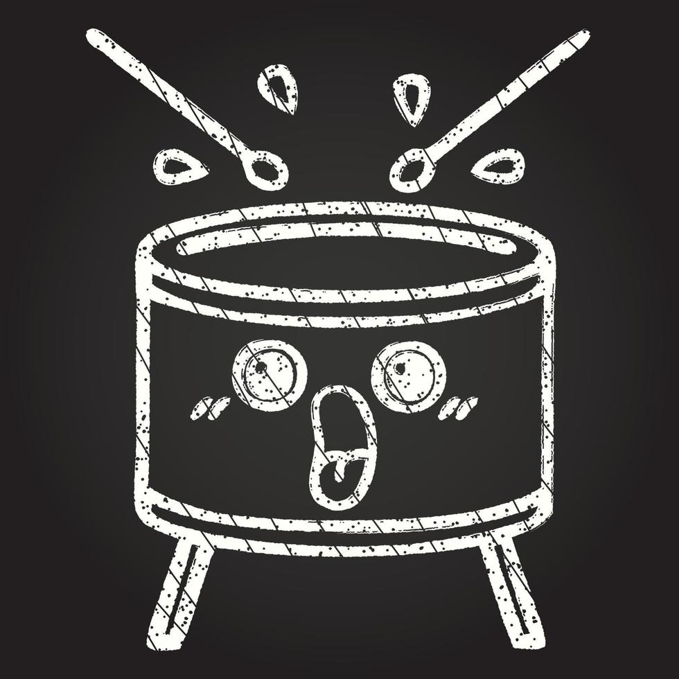 Drum Chalk Drawing vector