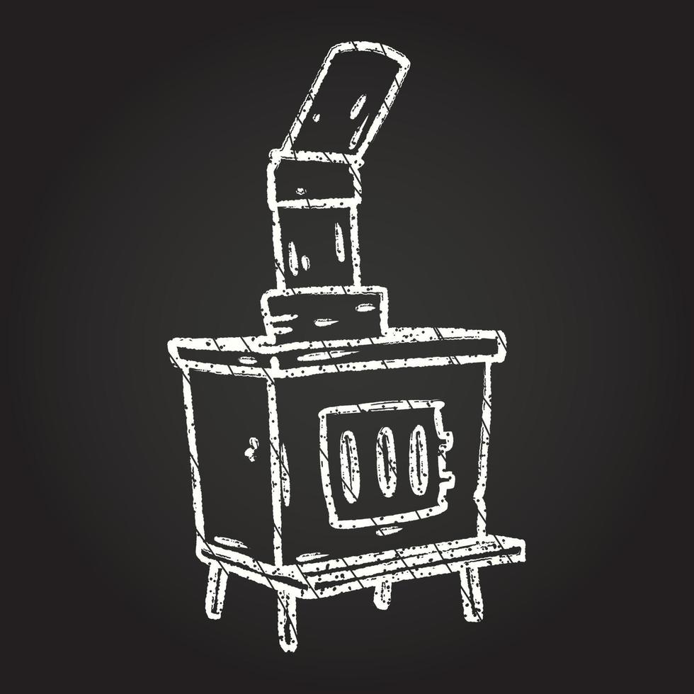 Log Burner Chalk Drawing 13112799 Vector Art at Vecteezy