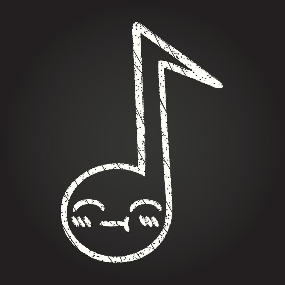 Musical Note Chalk Drawing vector