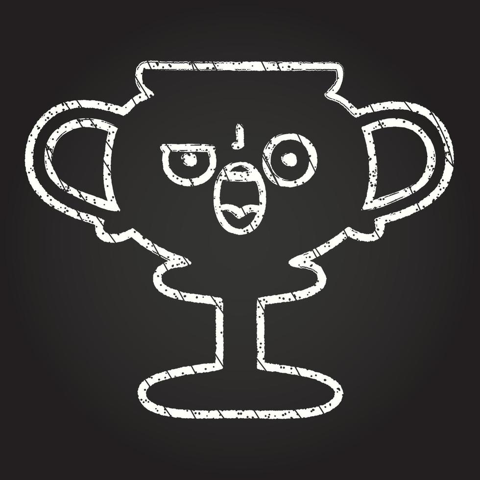 Trophy Chalk Drawing vector