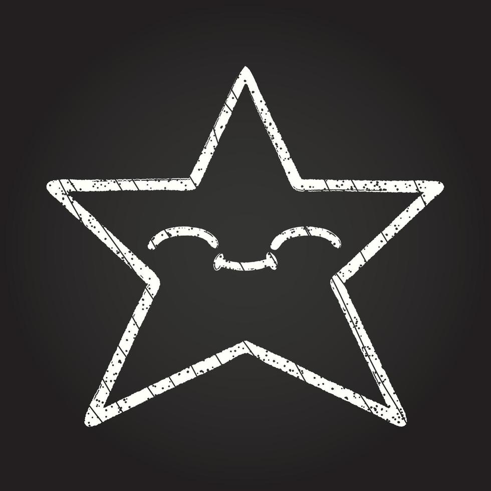 Star Chalk Drawing vector