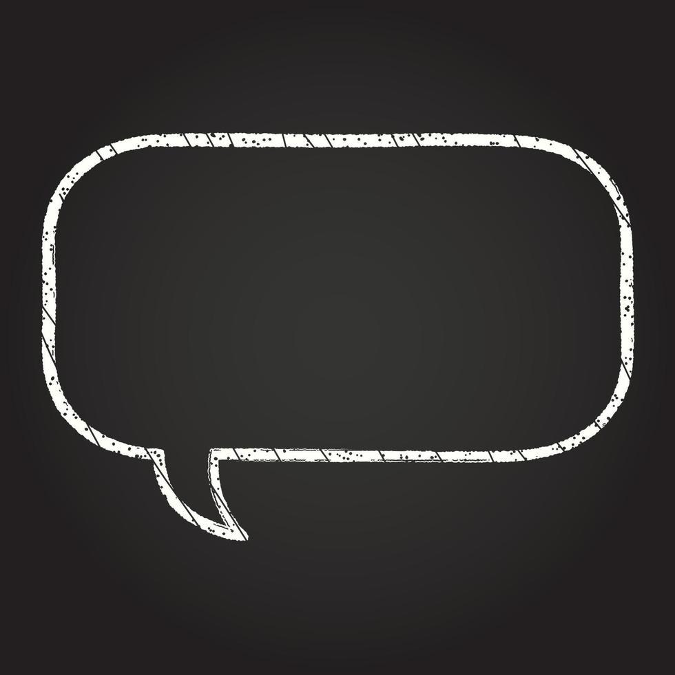 Speech Bubble Chalk Drawing vector