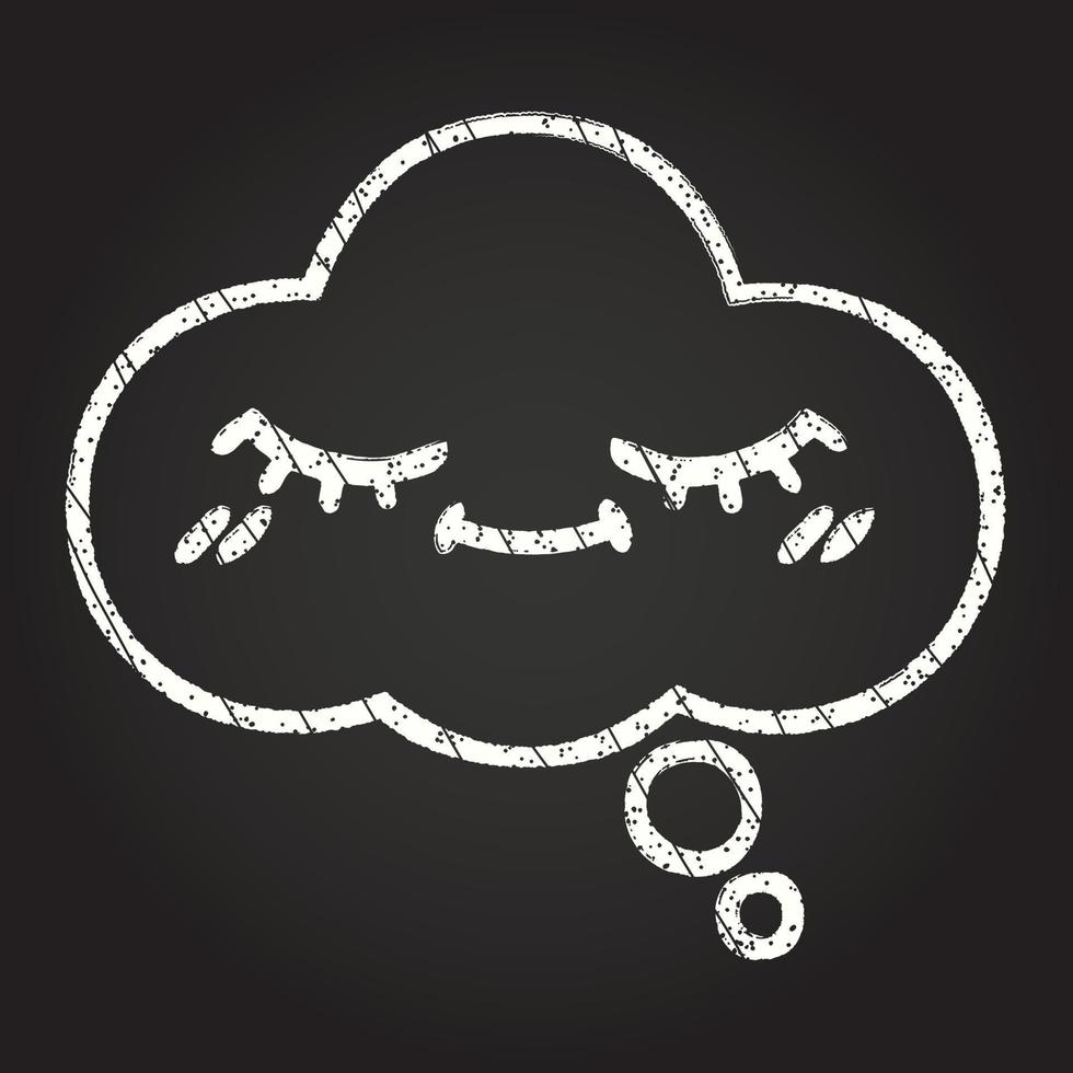 Thought Bubble Chalk Drawing vector