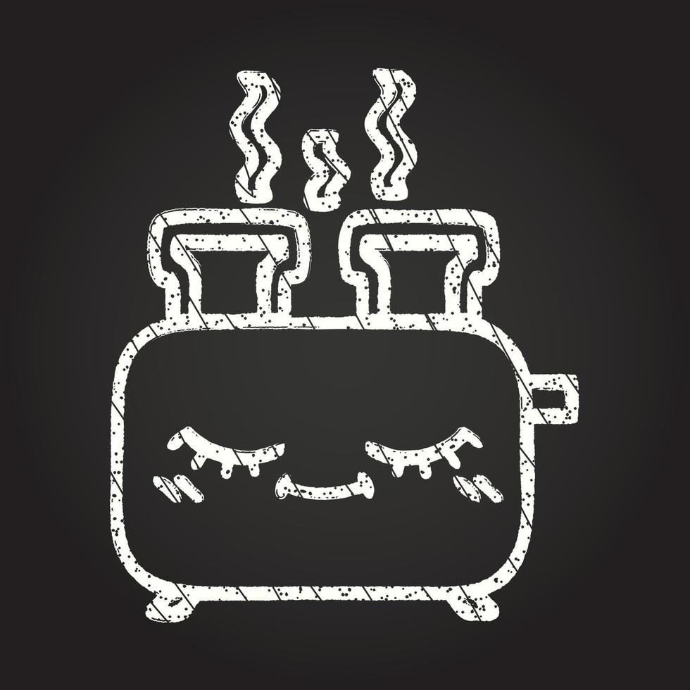 Toaster Chalk Drawing vector