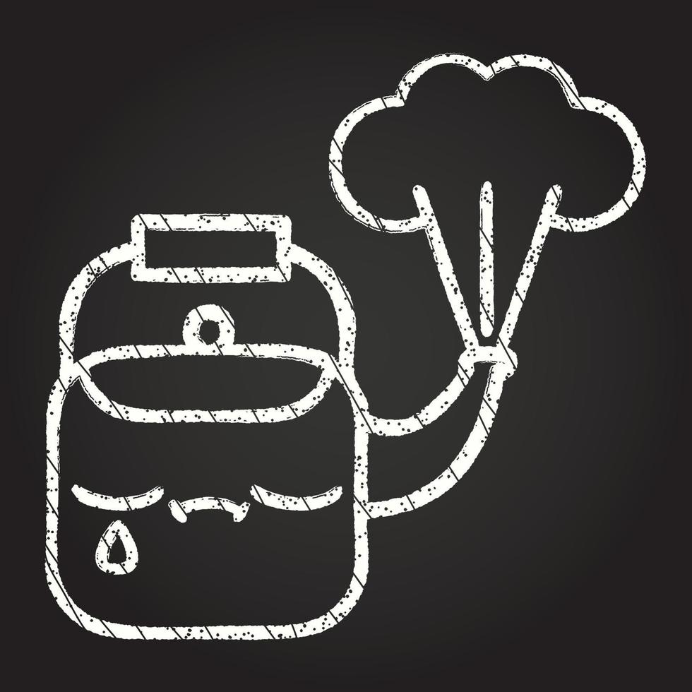 Boiling Kettle Chalk Drawing vector