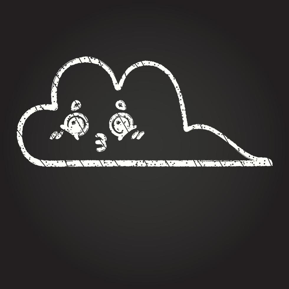 Cloud Chalk Drawing vector