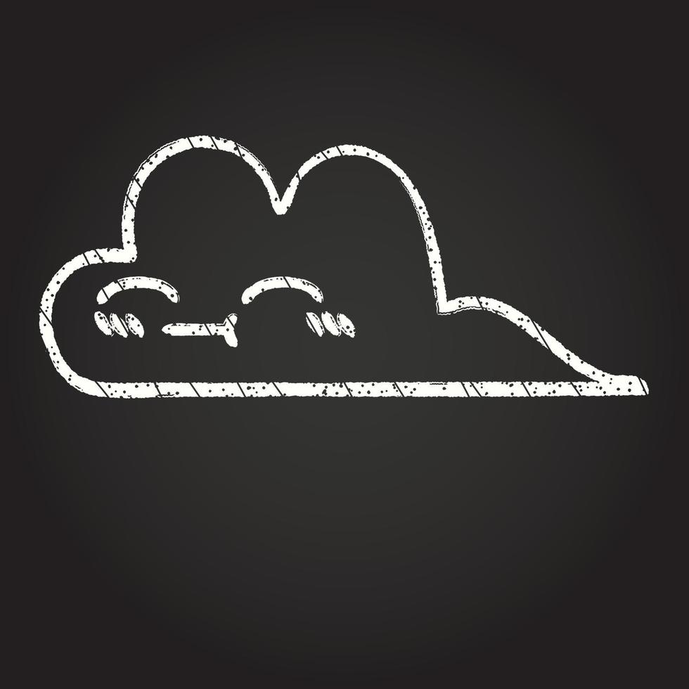 Storm Cloud Chalk Drawing vector