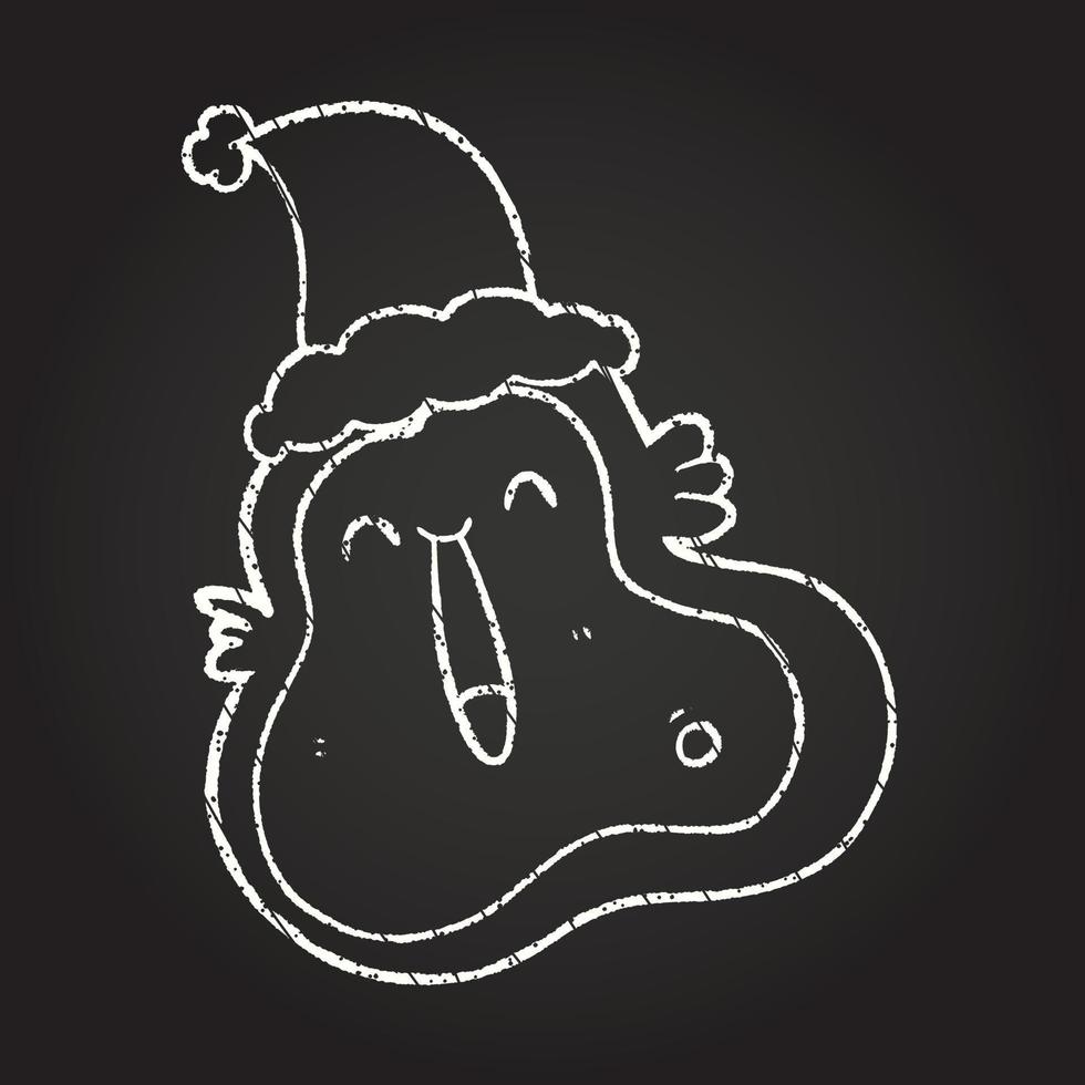 Christmas Virus Chalk Drawing vector