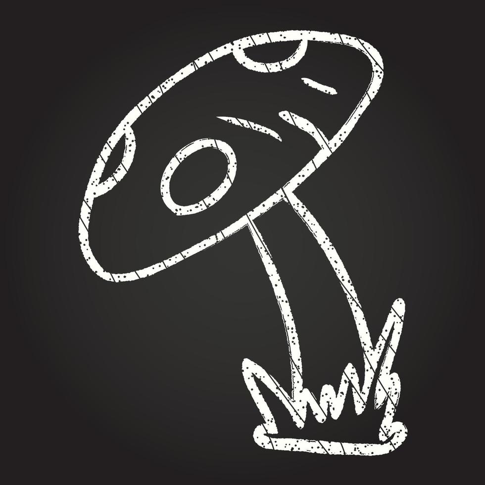 Toadstool Chalk Drawing vector