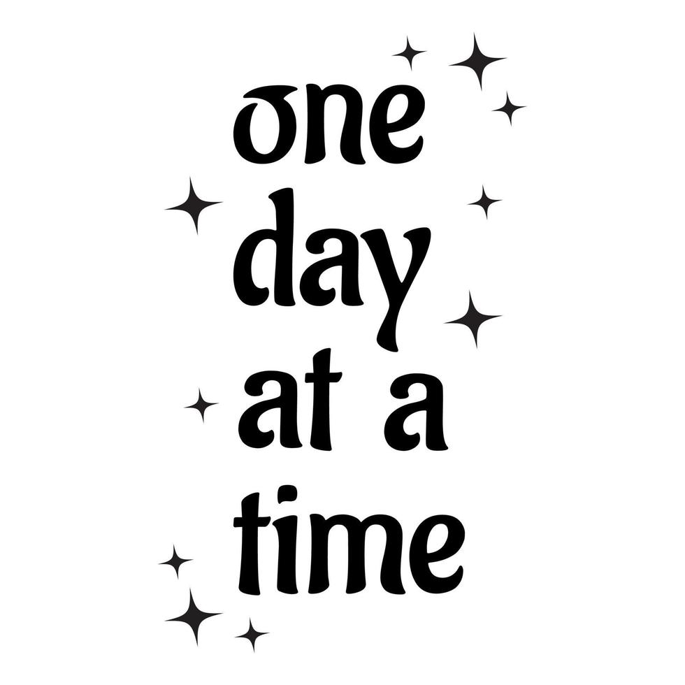 One day at a time vector