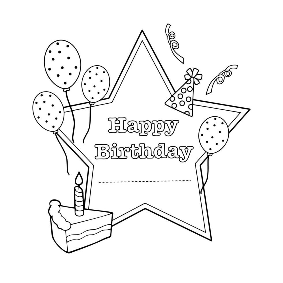 Happy birthday greeting card vector