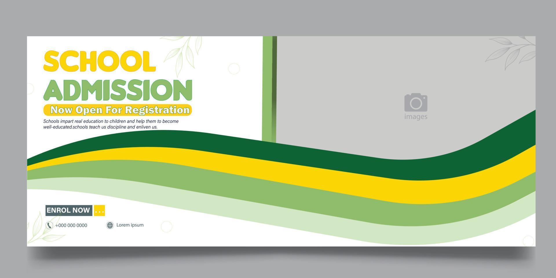 School banner template vector