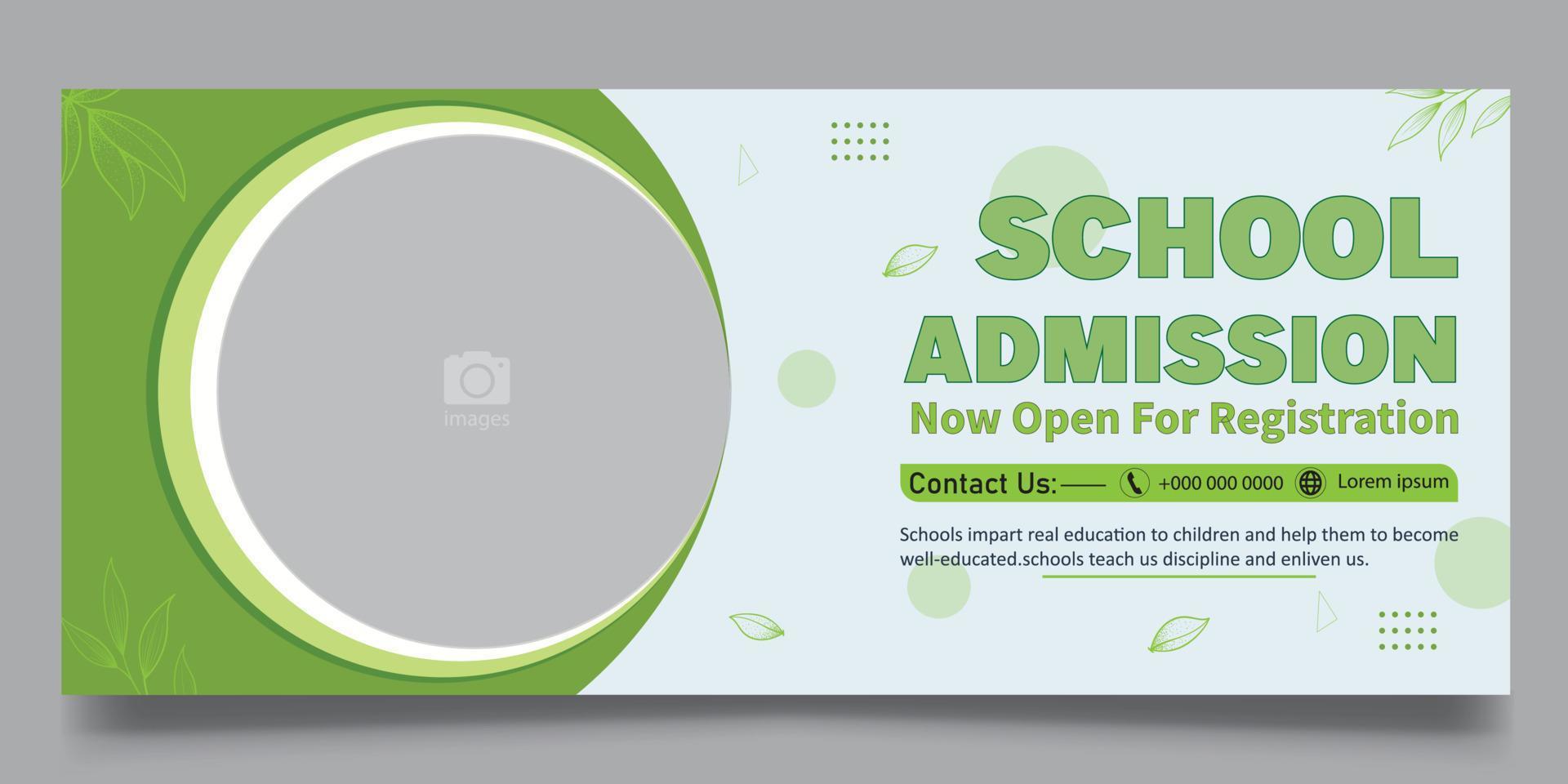 School banner template vector