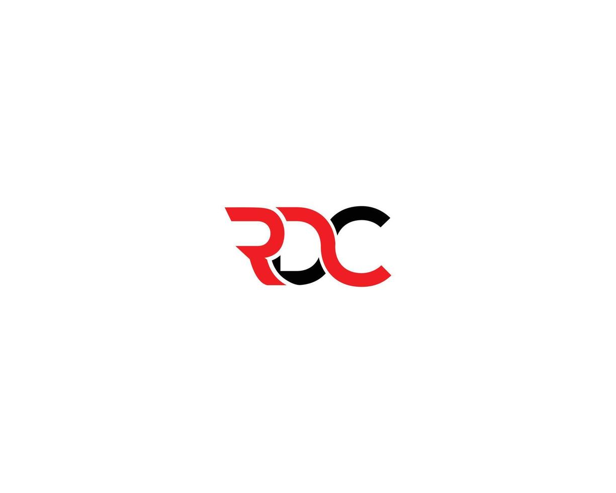 icono de vector inicial creativo de diseño de logotipo de rdc de letra única.