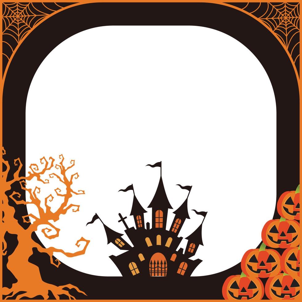 Halloween Colorful Frame vector