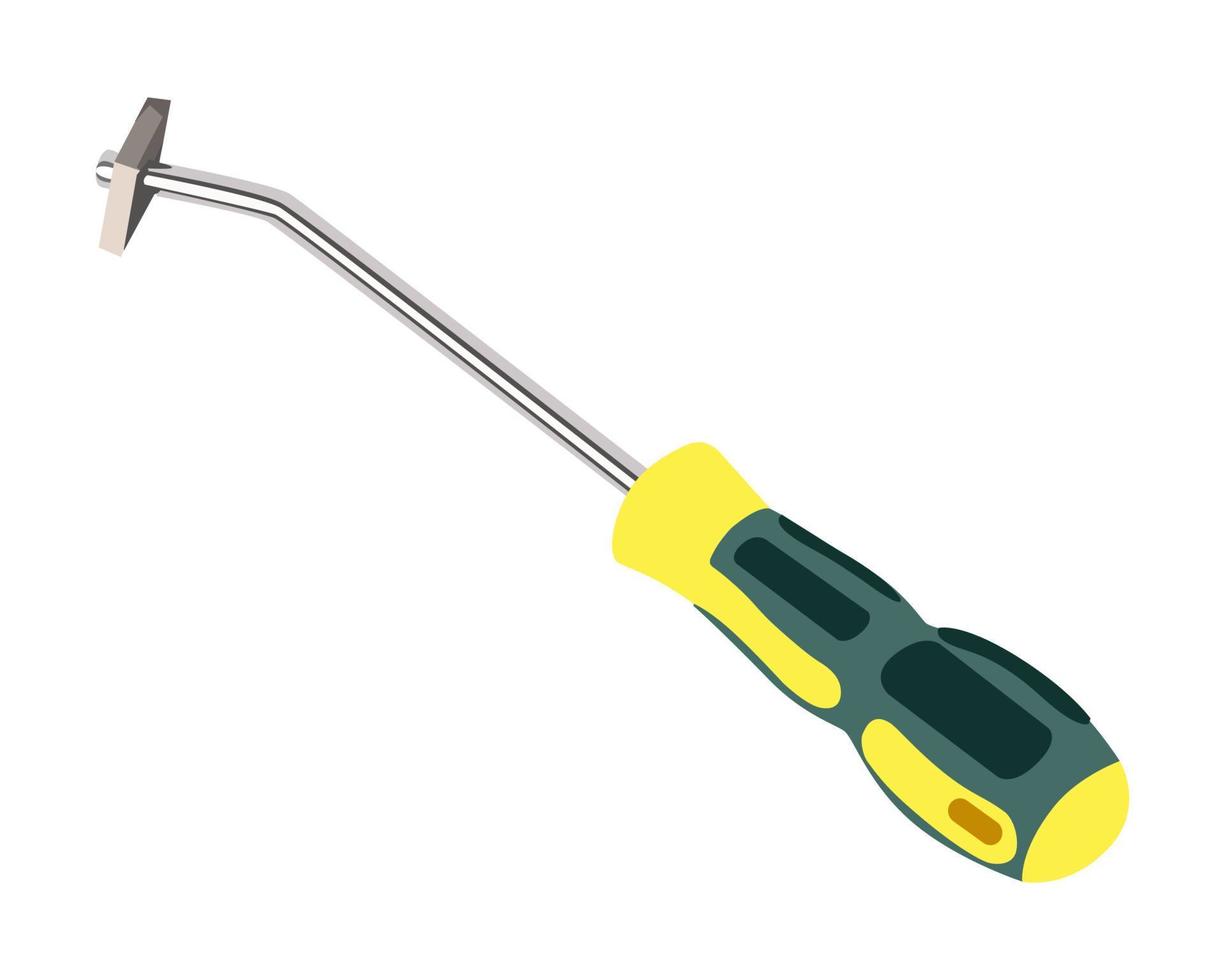 Vector Illustration Tile Grout Rake Flooring Tools with isolated on white background. Carpentry hand tools