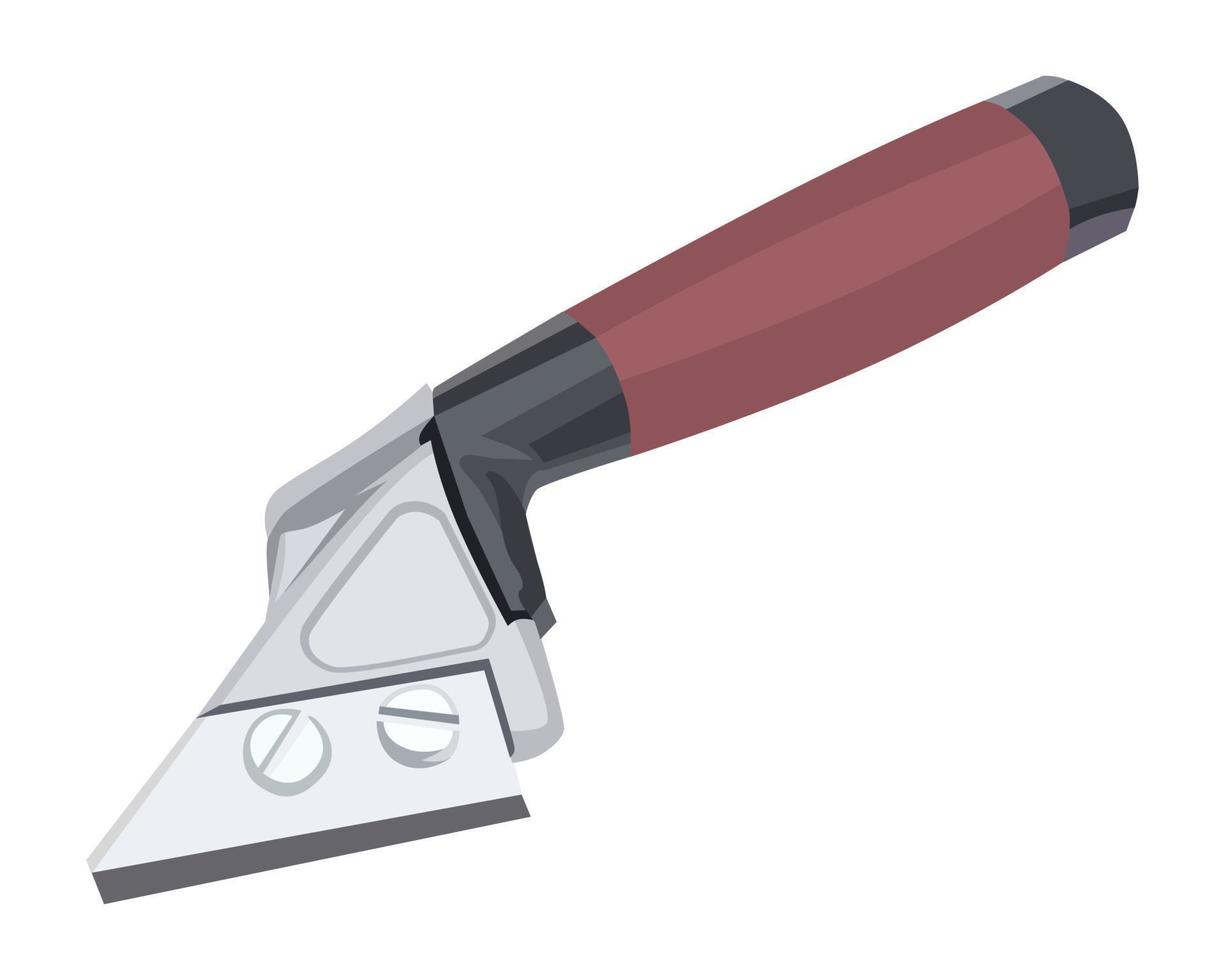 Vector Illustration Tile Grout Rake Flooring Tools with isolated on white background. Carpentry hand tools