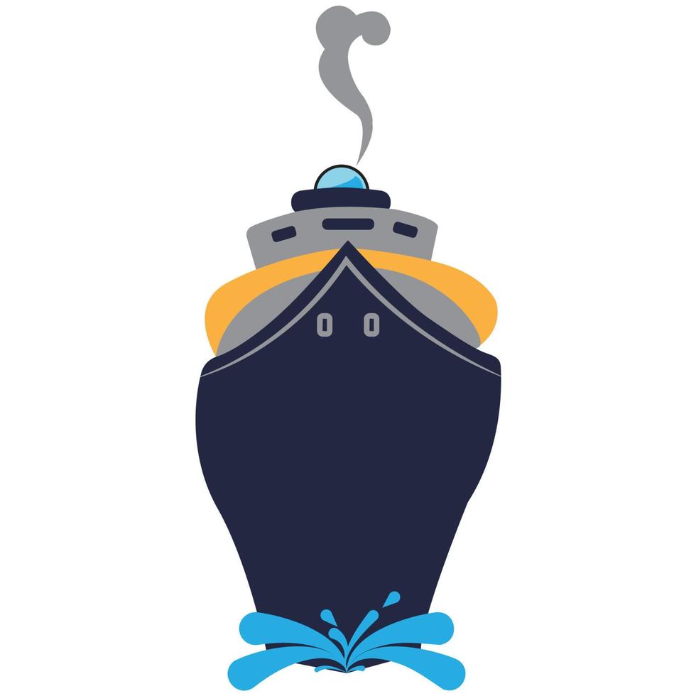cartoon ship illustration vector