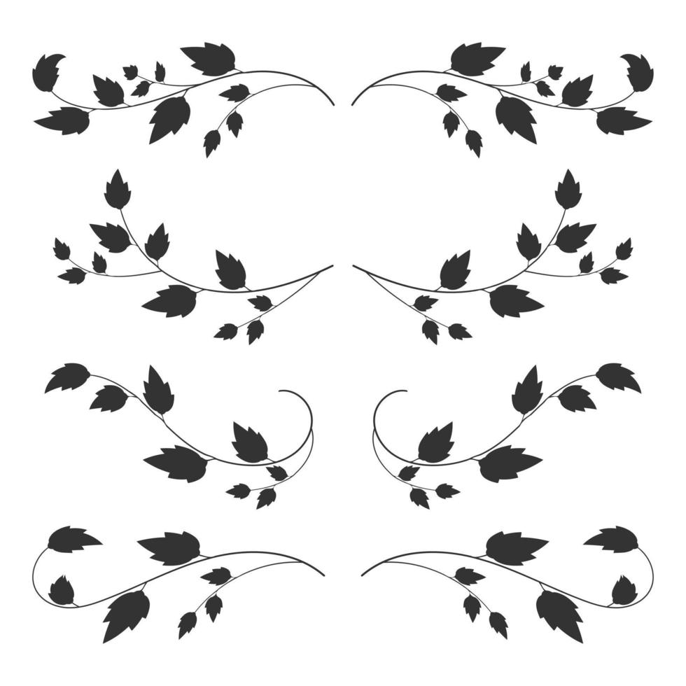 set of tree branches borders. - Vector. vector