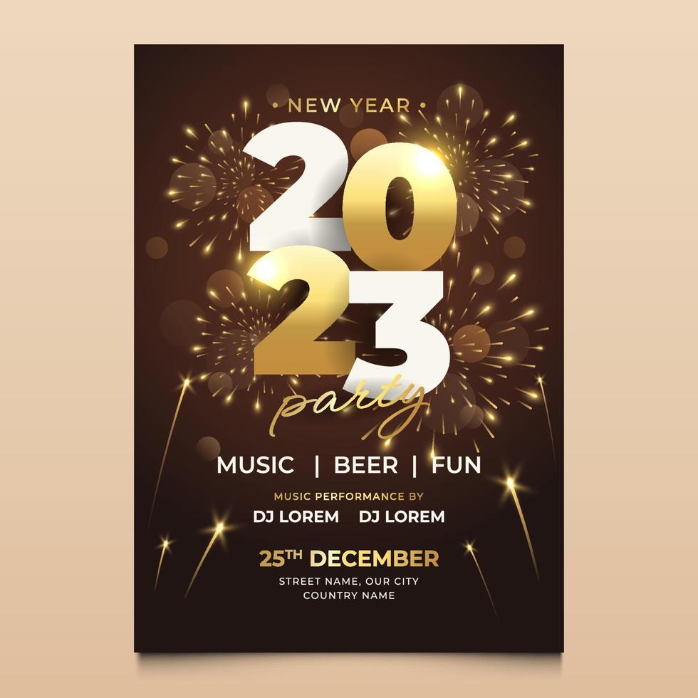 Celebrate New Year Party Poster vector