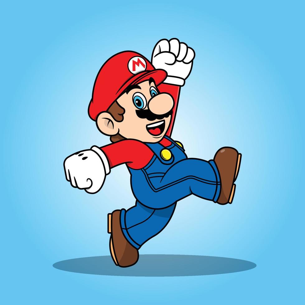 The Illustration of Super Super Mario Mario vector