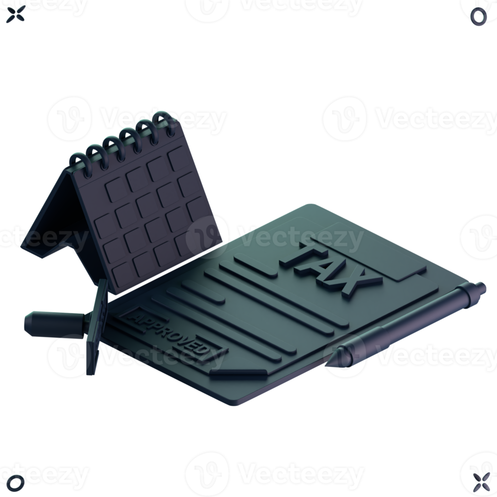 Taxe de fichier d'icône 3d avec calendrier png