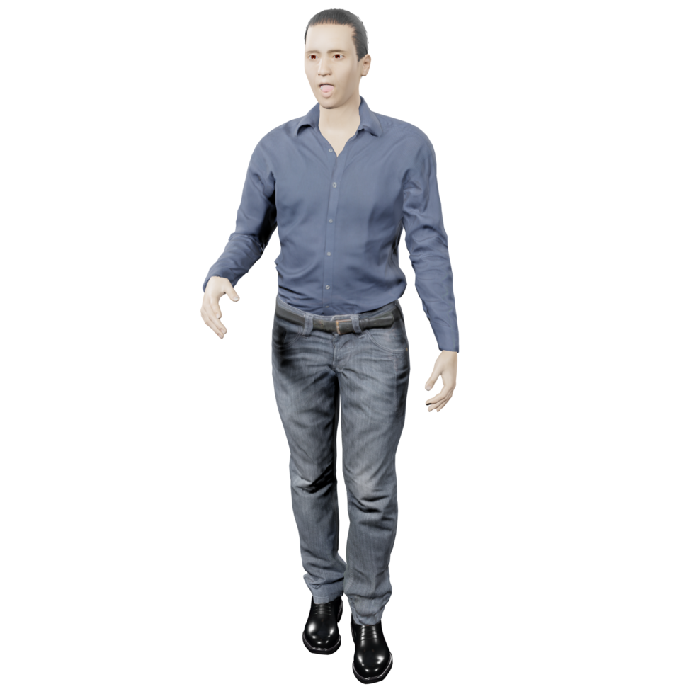 male model happy avatar model human character 3d illustration 13113874 PNG