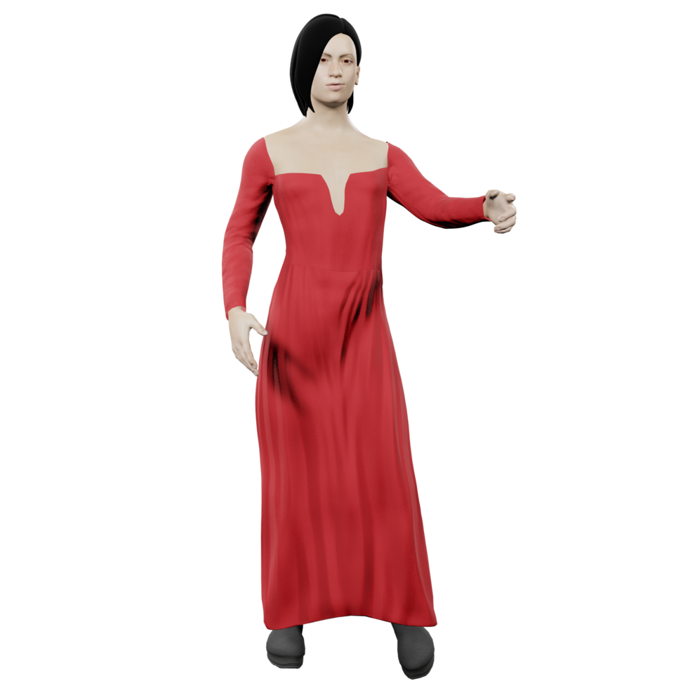 Dames jong model- gelukkig avatar vrouw model- menselijk karakter 3d illustratie png