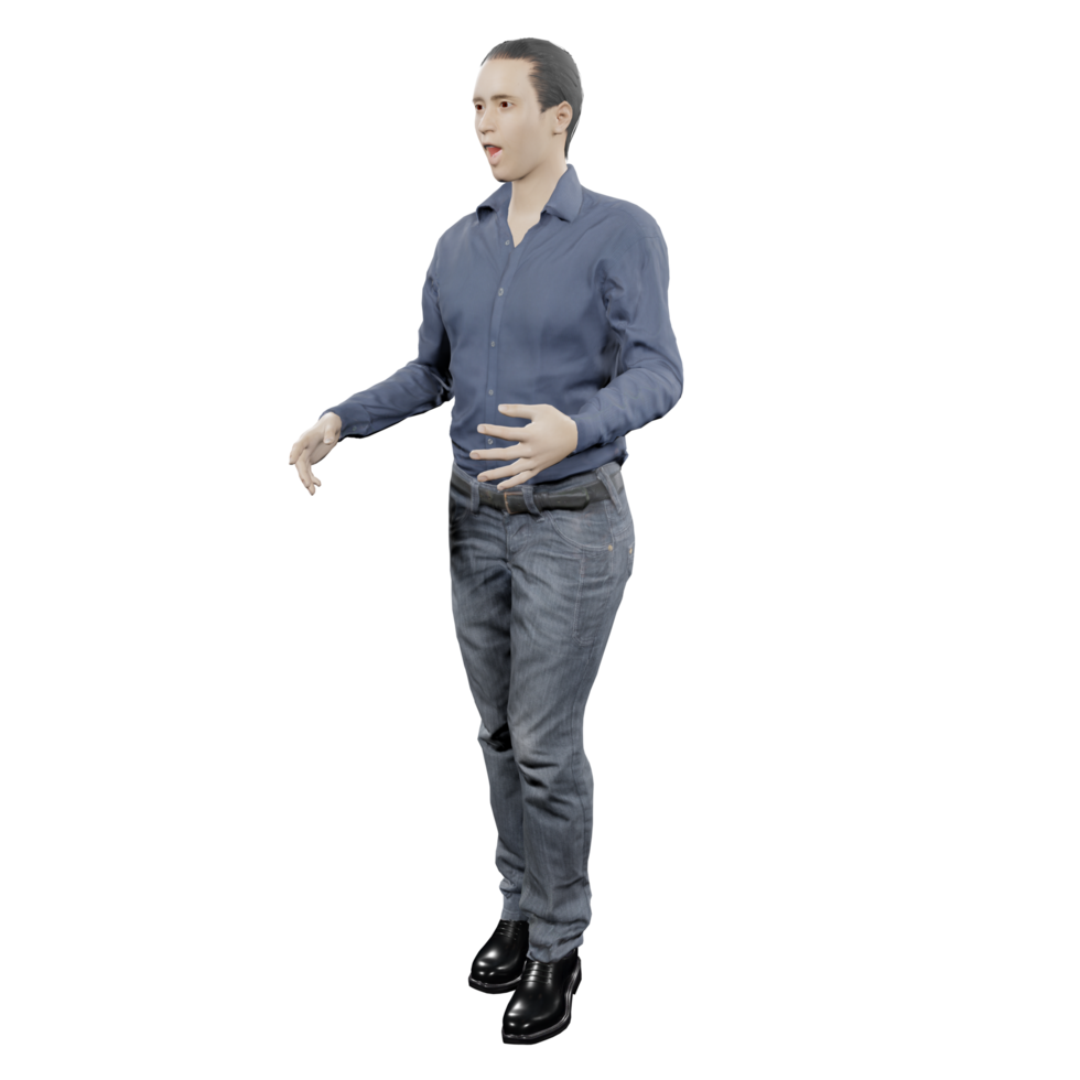 male model happy avatar model human character 3d illustration 13113882 PNG