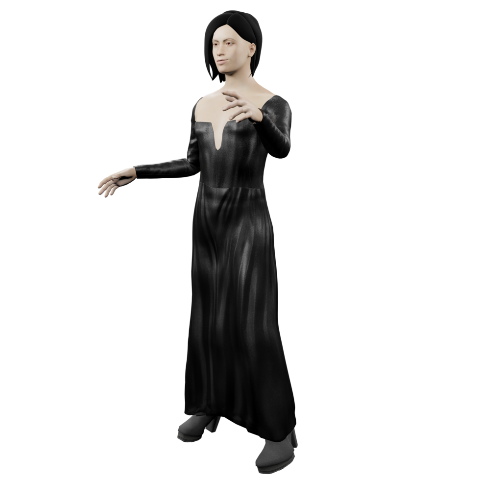 Dames jong model- gelukkig avatar vrouw model- menselijk karakter 3d illustratie png