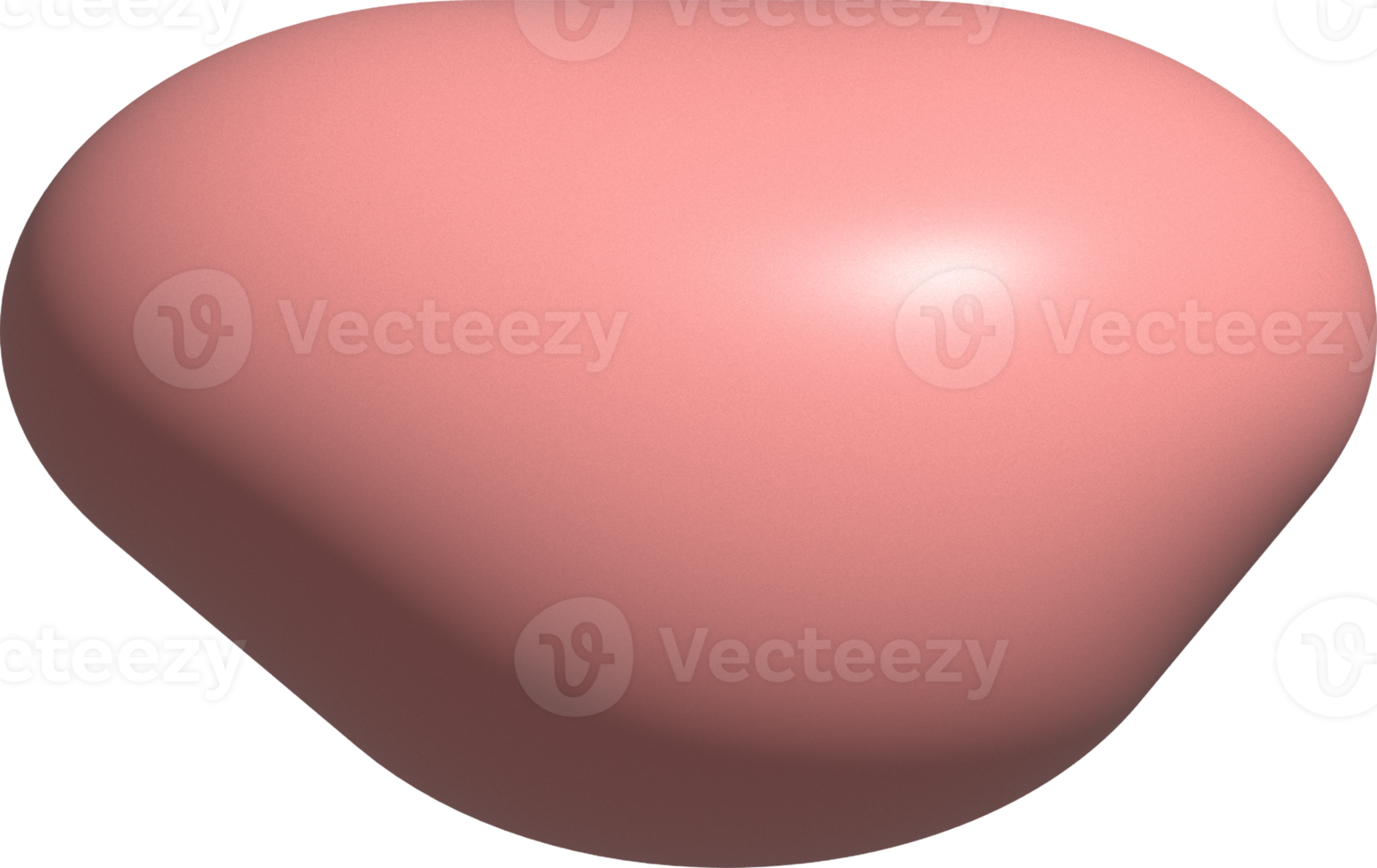 pink 3d abstract blob shape decoration png