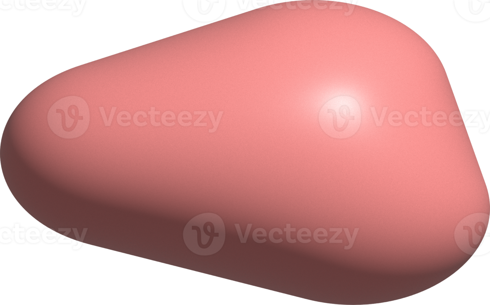 pink 3d abstract blob shape decoration png