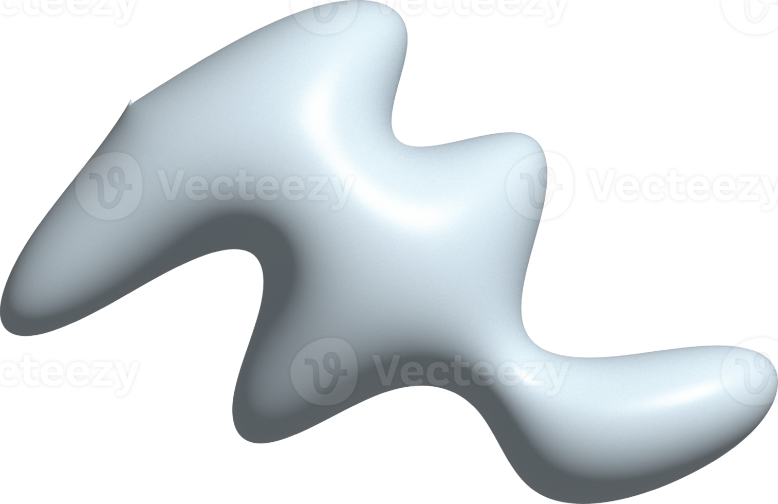 3D abstract blob freeform shape decoration png