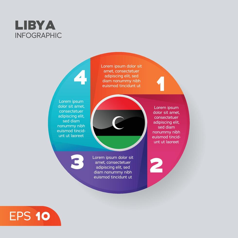 elemento infográfico de libia vector