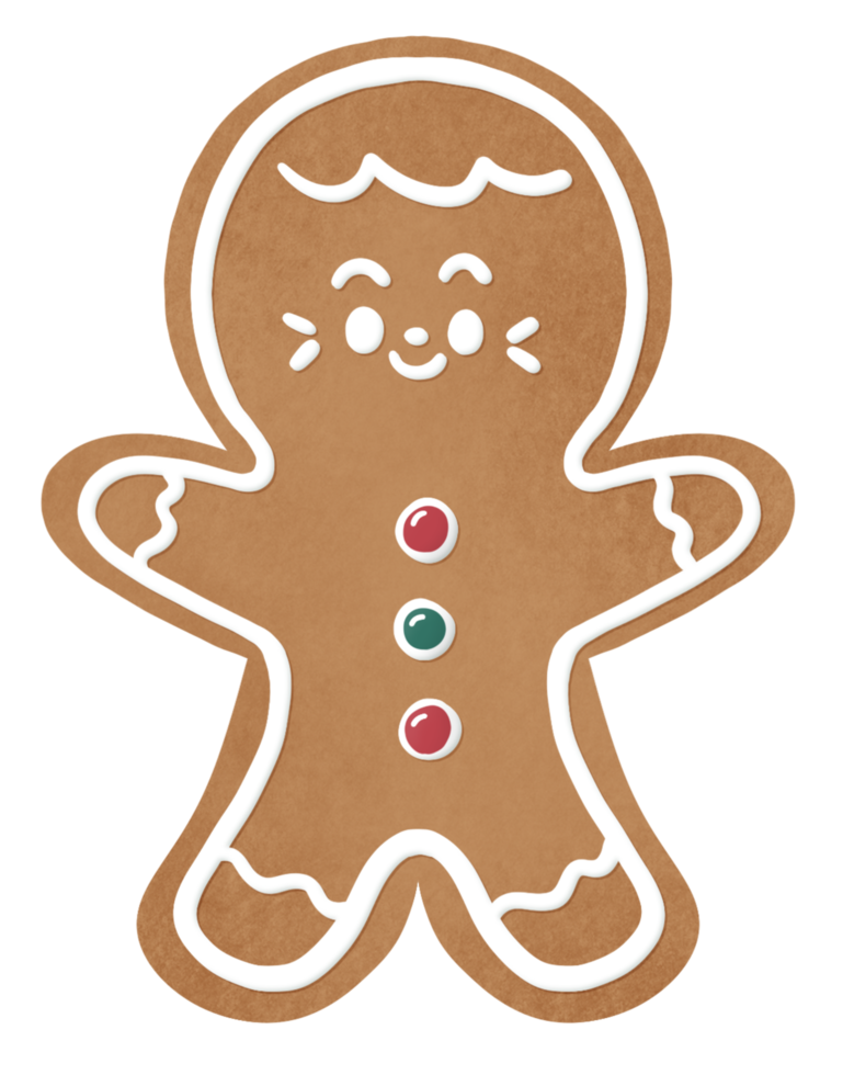 Christmas gingerbread man cookie 13114153 PNG