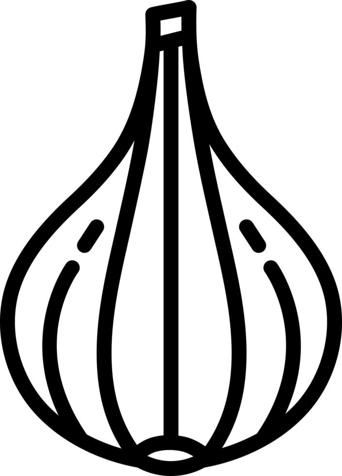 line icon for garlic vector