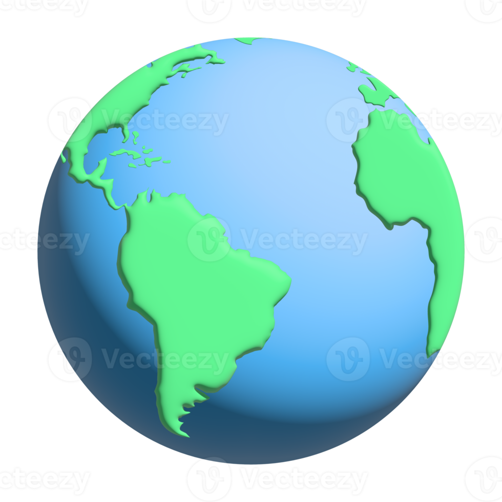 fundo branco do globo terrestre da ilustração 3D 13114269 PNG