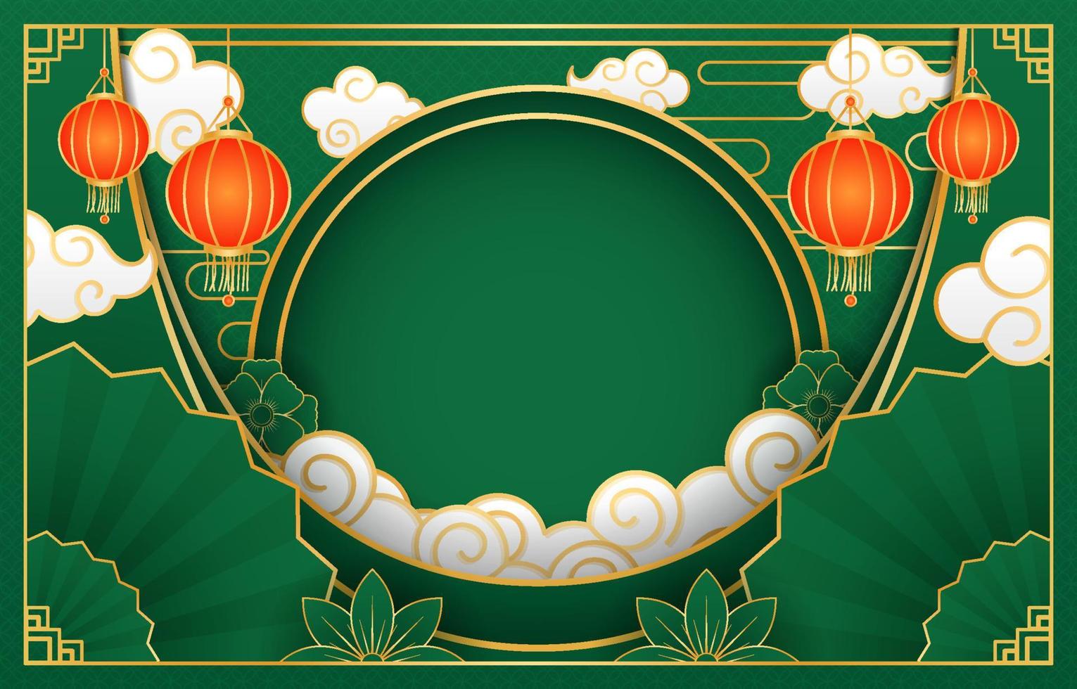 Chinese New Year Jade Green Background vector