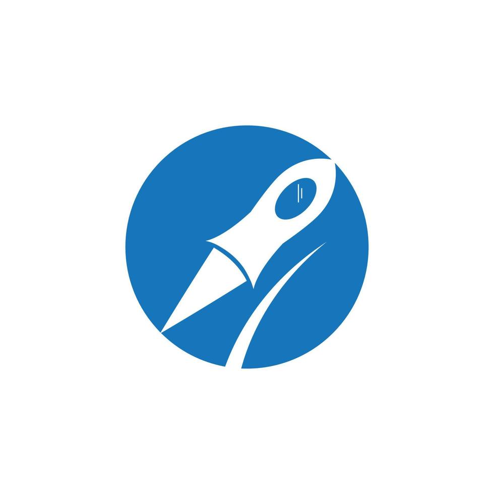 Rocket ilustration logo vector