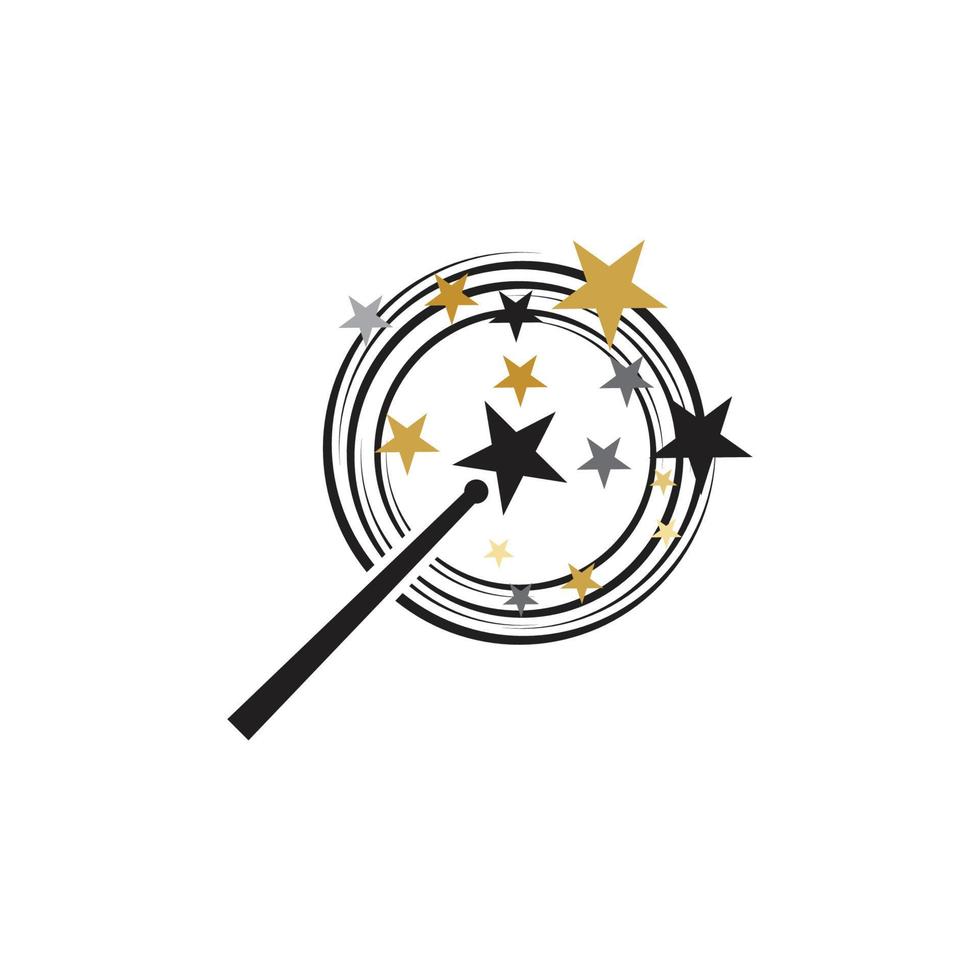 logotipo de palo mágico vector