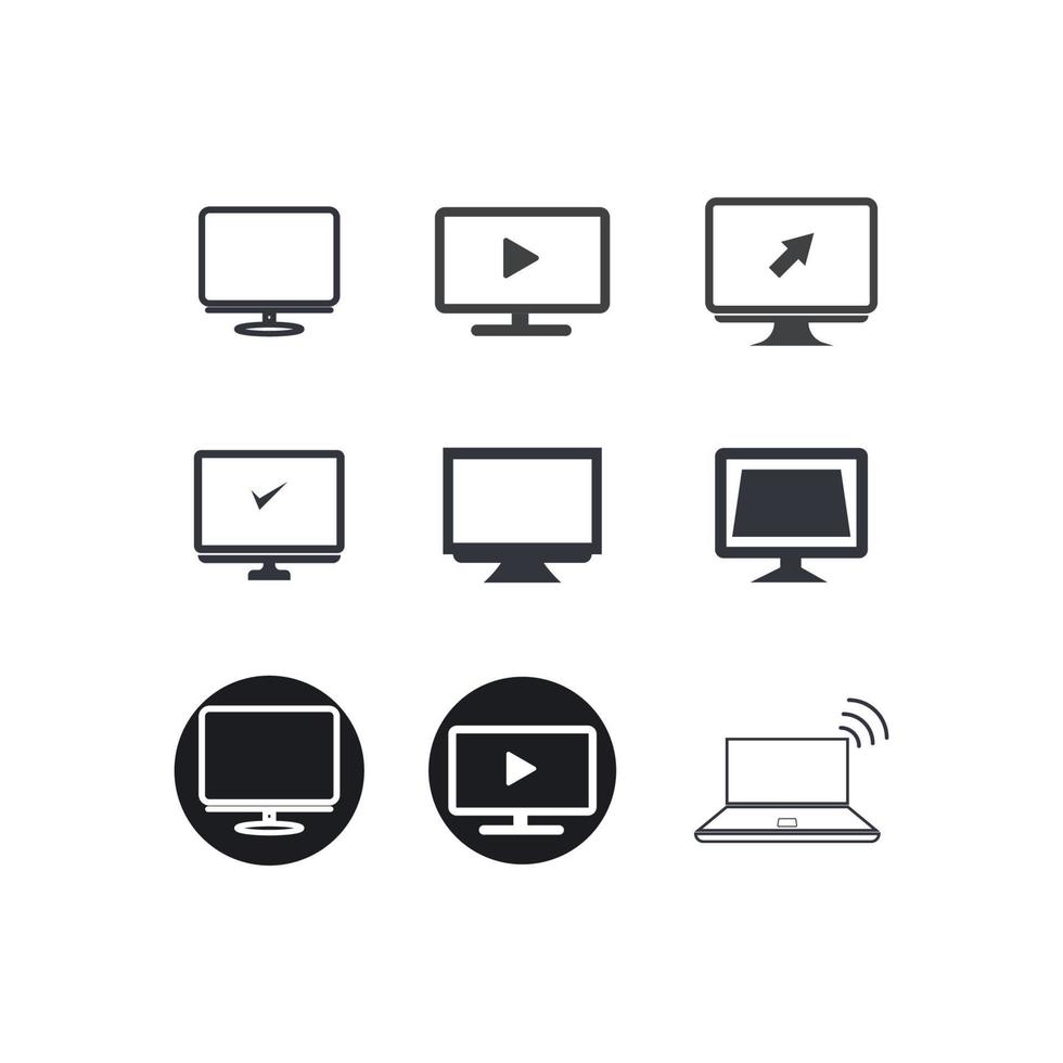 Monitor computer icon vector